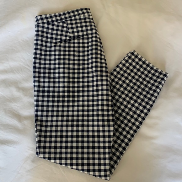 J Crew Martie Gingham Bi-Stretch Pants - Picture 2 of 8